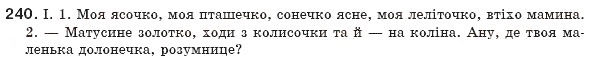 Завдання № 240 - § 23. Речення зі звертанням. Звертання непоширені й поширені - ГДЗ Українська мова 8 клас М.І. Пентилюк, І.В. Гайдаєнко, А.І. Ляшкевич, С.А. Омельчук 2008