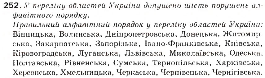 Завдання № 252 - § 27. Позначення звуків мови на писмі. Алфавіт (абетка, азбука). Співвідношення звуків і букв. Звукове значення букв є, ї, ю, я та щ - ГДЗ Українська мова 5 клас С.Я. Єрмоленко, В.Т. Сичова 2013