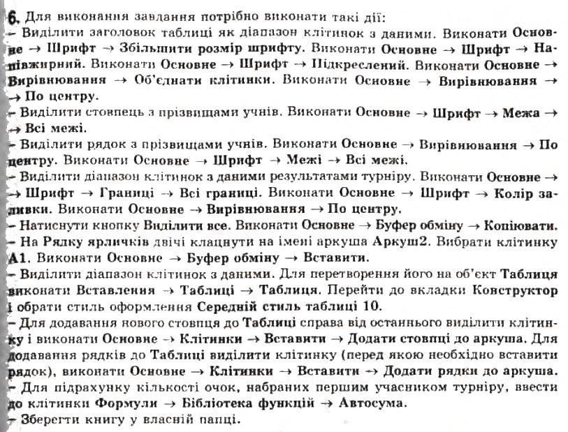 Завдання № 6 - 2.5. Форматування електронної таблиці та її об’єктів - ГДЗ Інформатика 11 клас Й.Я. Ривкінд, Т.І. Лисенко, Л.А. Чернікова, В.В. Шакотько 2011