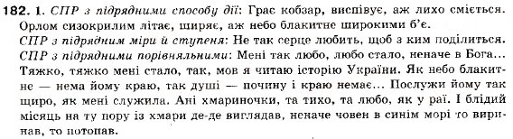 Завдання № 182 - § 16. Складнопідрядне речення з підрядним способу дії, мрії й ступеня, з підрядним порівняльним - ГДЗ Українська мова 9 клас С.Я. Єрмоленко, В.Т. Сичова 2009