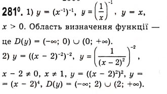 Завдання № 281 - Степенева функція з цілим показником - ГДЗ Алгебра 10 клас А.Г. Мерзляк, Д.А. Номіровський, В.Б. Полонський, М.С. Якір 2010 - Академічний рівень