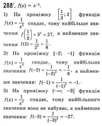 Завдання № 288 - Степенева функція з цілим показником - ГДЗ Алгебра 10 клас А.Г. Мерзляк, Д.А. Номіровський, В.Б. Полонський, М.С. Якір 2010 - Академічний рівень