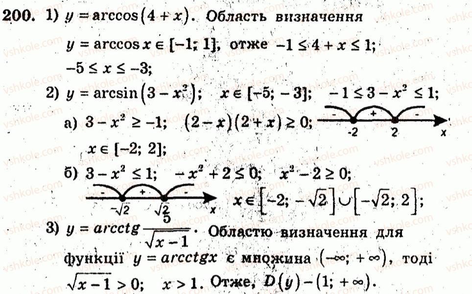 Завдання № 200 - Варіант 2 - ГДЗ Алгебра 10 клас А.Г. Мерзляк, В.Б. Полонський, Ю.М. Рабінович, М.С. Якір 2011 - Збірник задач і контрольних робіт