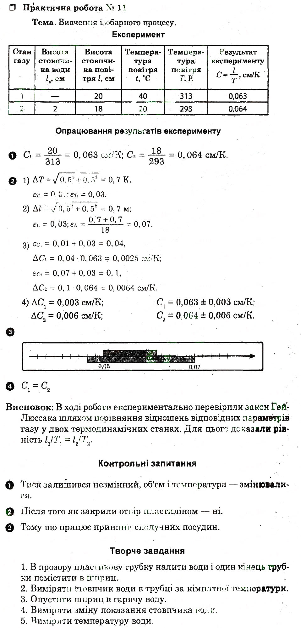 Завдання № ПР11 - Практичні роботи - ГДЗ Фізика 10 клас Ф.Я. Божинова, С.В. Каплун 2011 - Академічний рівень: Зошит для лабораторних робіт