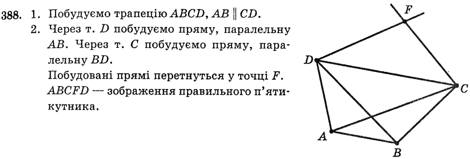 Завдання № 388 - § 10. Зображення фігур у стереометрії - ГДЗ Геометрія 10 клас Г.П. Бевз, В.Г. Бевз, Н.Г. Владимирова 2010 - Профільний рівень