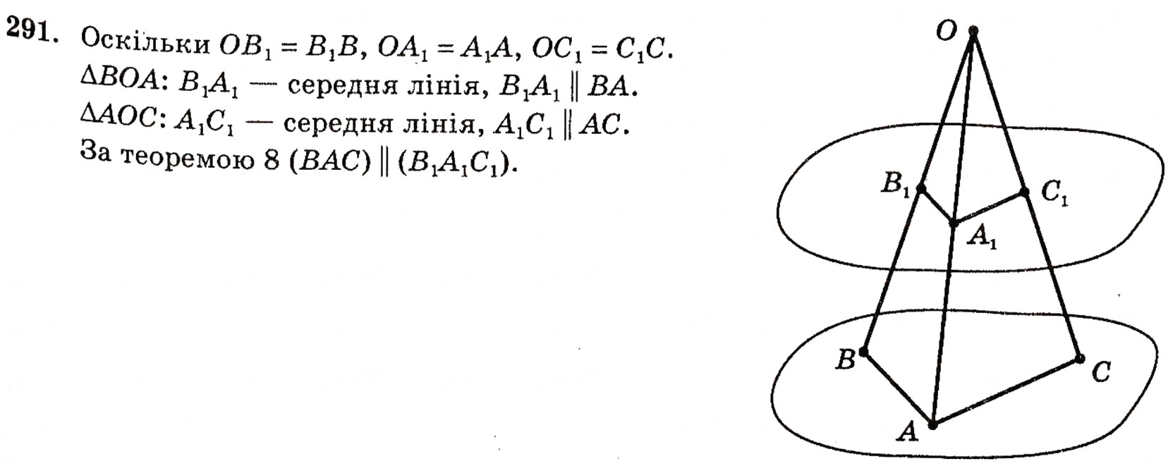 Завдання № 291 - § 8. Паралельність площин - ГДЗ Геометрія 10 клас Г.П. Бевз, В.Г. Бевз, Н.Г. Владимирова 2010 - Профільний рівень