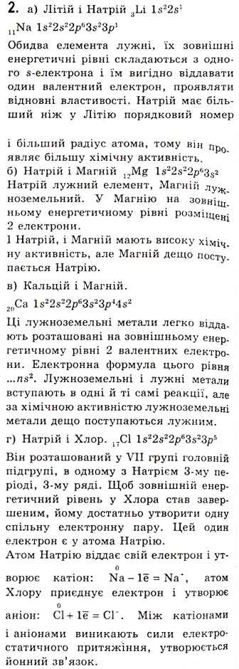 Завдання № 2 - § 19, Лужні, лужноземельні елементи. Магній - ГДЗ Хімія 10 клас О.Г. Ярошенко 2010