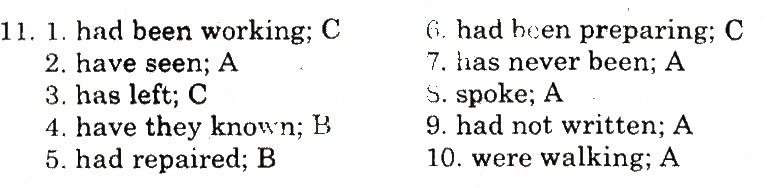 Завдання № 11 - Grammar - ГДЗ Англійська мова 10 клас С.В. Мясоєдова 2013 - Робочий зошит (до підручника О.Д. Карп’юк)