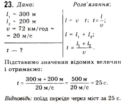 Завдання № 23 - Розділ 1. КІНЕМАТИКА - ГДЗ Фізика 10 клас В.Д. Сиротюк, В.І. Баштовий 2010 - Рівень стандарту