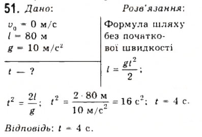 Завдання № 51 - Розділ 1. КІНЕМАТИКА - ГДЗ Фізика 10 клас В.Д. Сиротюк, В.І. Баштовий 2010 - Рівень стандарту