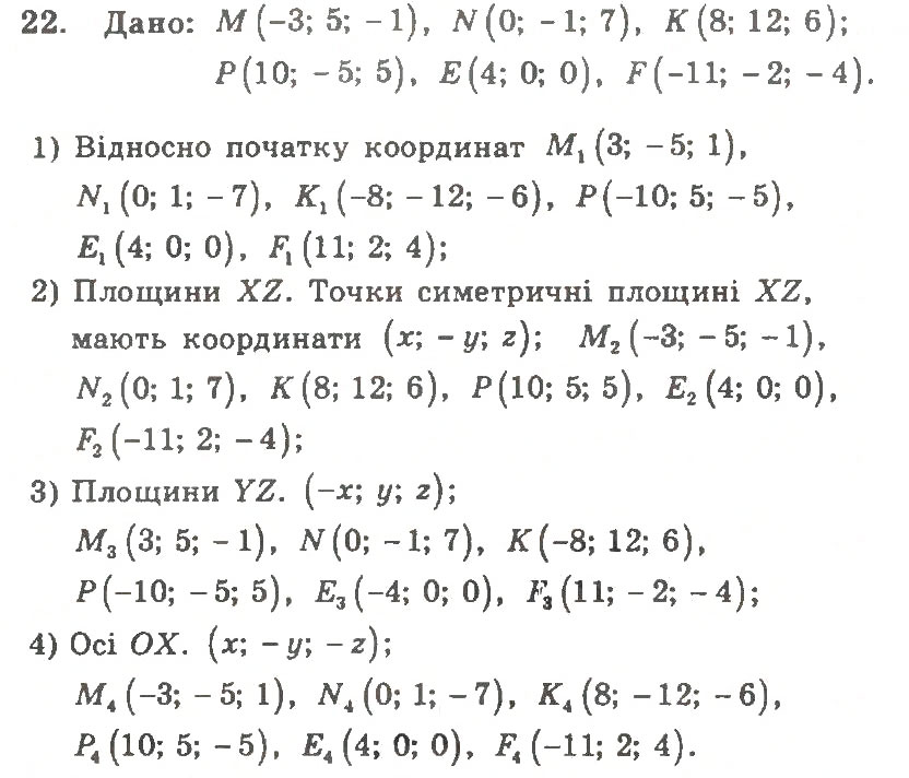 Завдання № 22 - Варіант 2 - ГДЗ Геометрія 11 клас А.Г. Мерзляк, В.Б. Полонський, Ю.М. Рабінович, М.С. Якір 2011 - Збірник задач і контрольних робіт