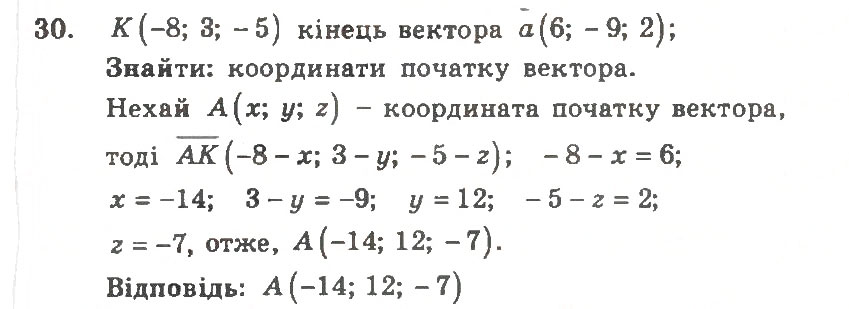 Завдання № 30 - Варіант 2 - ГДЗ Геометрія 11 клас А.Г. Мерзляк, В.Б. Полонський, Ю.М. Рабінович, М.С. Якір 2011 - Збірник задач і контрольних робіт