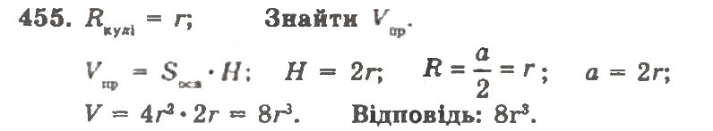 Завдання № 455 - Варіант 2 - ГДЗ Геометрія 11 клас А.Г. Мерзляк, В.Б. Полонський, Ю.М. Рабінович, М.С. Якір 2011 - Збірник задач і контрольних робіт
