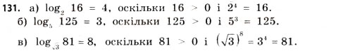 Завдання № 131 - § 4. Логарифми та логарифмічні функції - ГДЗ Математика 11 клас Г.П. Бевз, В.Г. Бевз 2011 - Рівень стандарту