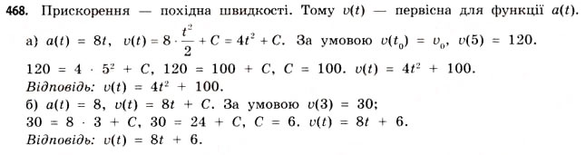Завдання № 468 - § 13. Первісна - ГДЗ Математика 11 клас Г.П. Бевз, В.Г. Бевз 2011 - Рівень стандарту
