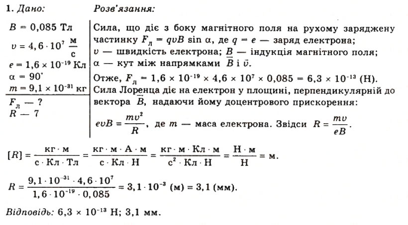 Завдання № 1 - Вправа 15 - ГДЗ Фізика 11 клас Т.М. Засєкіна, Д.О. Засєкін 2011