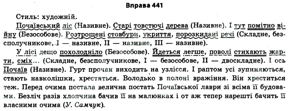 Завдання № 441 - УРОКИ РОЗВИТКУ ЗВ’ЯЗНОГО МОВЛЕННЯ - ГДЗ Українська мова 11 клас В.В. Заболотний, О.В. Заболотний 2011