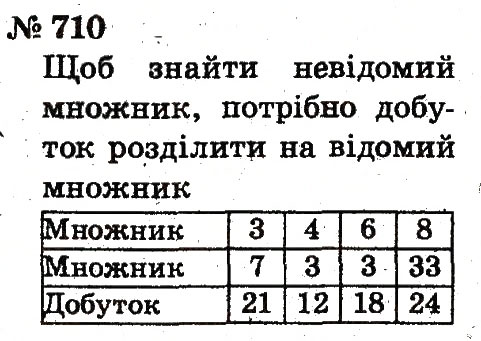 Завдання № 710 - Розділ 4. Множення і ділення. Табличне множення і ділення - ГДЗ Математика 2 клас Ф.М. Рівкінд, Л.В. Оляницька 2012