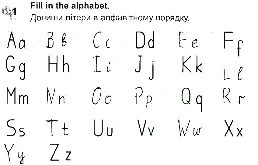 Завдання № 1 - Lesson 2 - ГДЗ Англійська мова 2 клас О.Д. Карп’юк 2013 - Робочий зошит