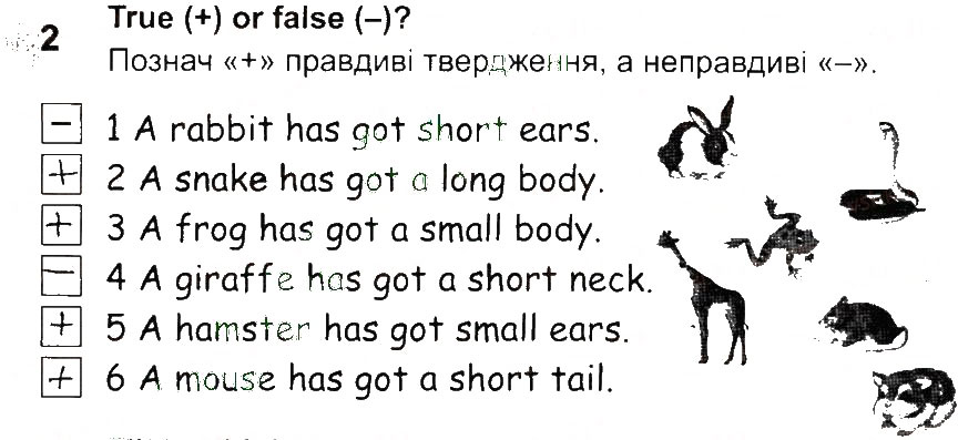 Завдання № 2 - Lesson 3 - ГДЗ Англійська мова 2 клас О.Д. Карп’юк 2013 - Робочий зошит