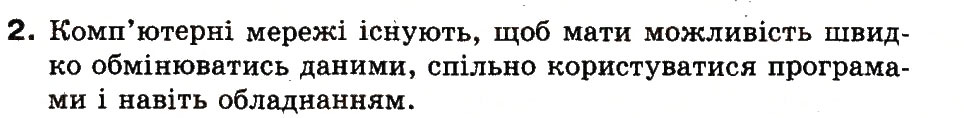 Завдання № 2 - 11. Що таке комп’ютерна мережа - ГДЗ Інформатика 3 клас М.М. Корнієнко, С.М. Крамаровська, І.Т. Зарецька 2013