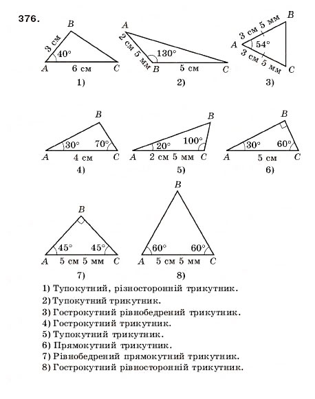 Завдання № 376 - 14. Прямокутник. Трикутник і його види - ГДЗ Математика 5 клас А.Г. Мерзляк, В.Б. Полонський, М.С. Якір 2005