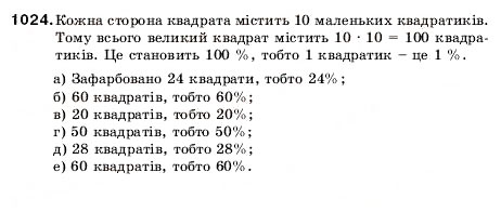 Завдання № 1024 - 34. Відсотки. Знаходження відсотків від числа - ГДЗ Математика 5 клас А.Г. Мерзляк, В.Б. Полонський, М.С. Якір 2005