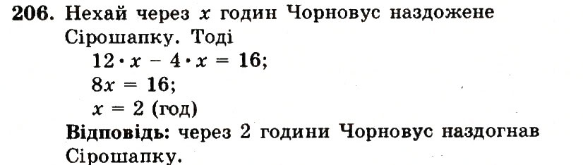 Завдання № 206 - Номери 201-300 - ГДЗ Математика 5 клас А.Г. Мерзляк, В.Б. Полонський, М.С. Якір 2013 - Робочий зошит