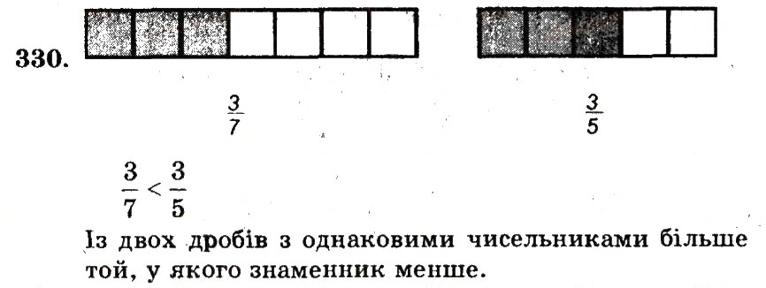 Завдання № 330 - Номери 301-400 - ГДЗ Математика 5 клас А.Г. Мерзляк, В.Б. Полонський, М.С. Якір 2013 - Робочий зошит