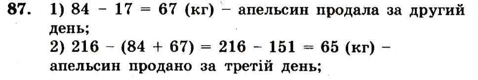 Завдання № 87 - Номери 7-100 - ГДЗ Математика 5 клас А.Г. Мерзляк, В.Б. Полонський, М.С. Якір 2013 - Робочий зошит