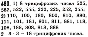 Завдання № 480 - § 14. Комбінаторні задачі - ГДЗ Математика 5 клас О.С. Істер 2013