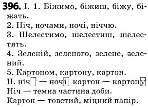 Завдання № 396 - § 49. Основа слова і закінчення. Змінні та незмінні слова - ГДЗ Українська мова 5 клас О.В. Заболотний 2013