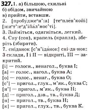 Завдання № 327 - § 40. Узагальнення вивченого з розділу «Фонетика. Графіка. Орфоепія. Орфографія» - ГДЗ Українська мова 5 клас О.В. Заболотний 2013