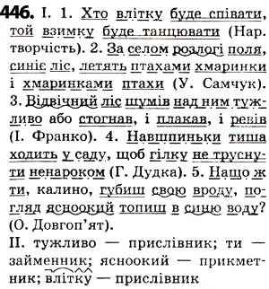 Завдання № 446 - § 55. Синтаксис і пунктуація - ГДЗ Українська мова 5 клас О.В. Заболотний 2013