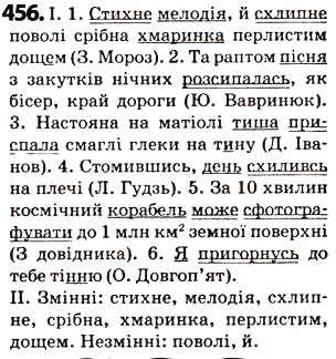 Завдання № 456 - § 57 Будова слова та орфографія - ГДЗ Українська мова 5 клас О.В. Заболотний 2013