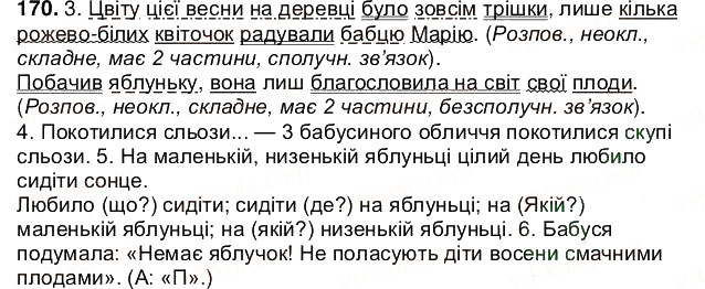 Завдання № 170 - § 22. Узагальнення вивченого з розділу «Відомості із синтаксису та пунктуації» - ГДЗ Українська мова 5 клас О.В. Заболотний 2013