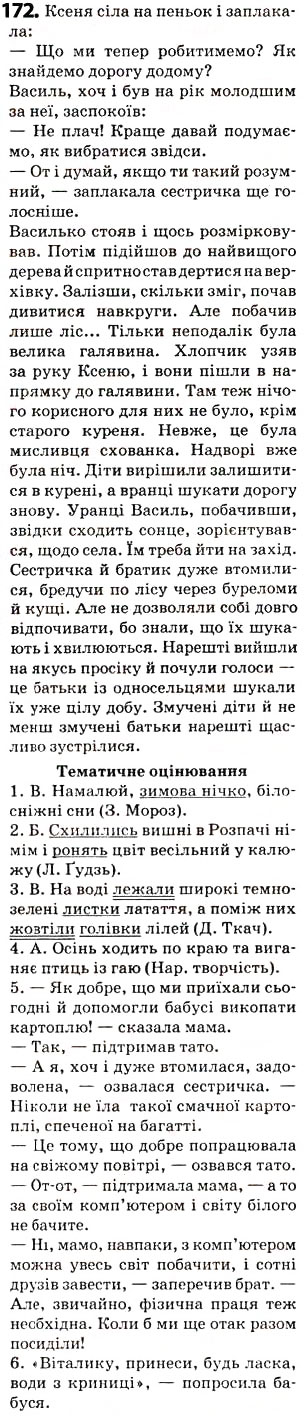Завдання № 172 - § 22. Узагальнення вивченого з розділу «Відомості із синтаксису та пунктуації» - ГДЗ Українська мова 5 клас О.В. Заболотний 2013