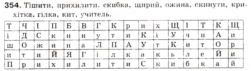 Завдання № 354 - § 38. Букви и, і після ж, ч, ш, щ та г, к, х у коренях слів - ГДЗ Українська мова 5 клас С.Я. Єрмоленко, В.Т. Сичова 2013
