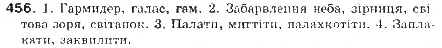 Завдання № 456 - § 49. Синоніми. Ознайомлення зі словником синонімів - ГДЗ Українська мова 5 клас С.Я. Єрмоленко, В.Т. Сичова 2013