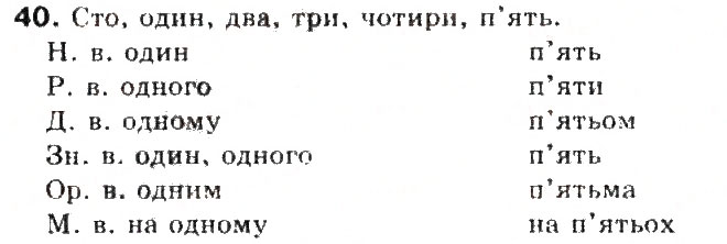 Завдання № 40 - § 5. Числівник - ГДЗ Українська мова 5 клас С.Я. Єрмоленко, В.Т. Сичова 2013