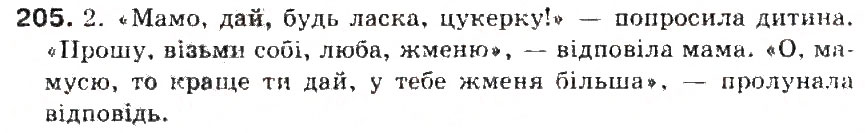 Завдання № 205 - § 22. Діалог. Тире при діалозі - ГДЗ Українська мова 5 клас С.Я. Єрмоленко, В.Т. Сичова 2013