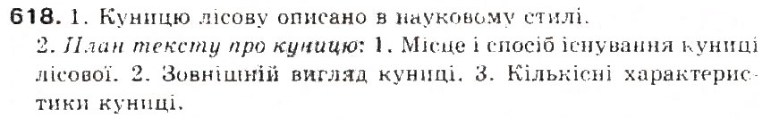 Завдання № 618 - § 71. Твір-опис тварин в художньому і науковому слилях - ГДЗ Українська мова 5 клас С.Я. Єрмоленко, В.Т. Сичова 2013