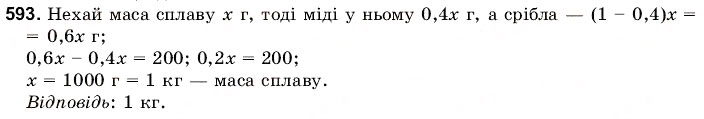 Завдання № 593 - 19. Текстові задачі - ГДЗ Математика 6 клас Г.М. Янченко, В.Р. Кравчук 2006