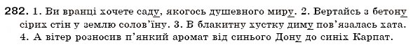 Завдання № 282 - § 19. Поділ іменників на відміни. Відмінювання іменників - ГДЗ Українська мова 6 клас О.П. Глазова, Ю.Б. Кузнецов 2006