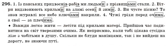 Завдання № 296 - § 19. Поділ іменників на відміни. Відмінювання іменників - ГДЗ Українська мова 6 клас О.П. Глазова, Ю.Б. Кузнецов 2006