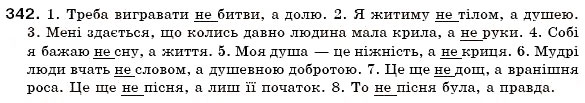 Завдання № 342 - § 20. Написання не з іменниками - ГДЗ Українська мова 6 клас О.П. Глазова, Ю.Б. Кузнецов 2006