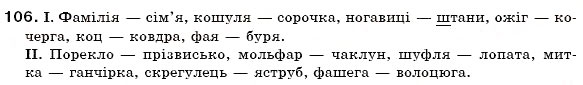 Завдання № 106 - § 7. Групи слів за вживанням. Загальновживані слова та стилістично забарвлені слова. Діалектні, професійні слова й терміни - ГДЗ Українська мова 6 клас О.П. Глазова, Ю.Б. Кузнецов 2006