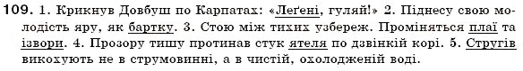 Завдання № 109 - § 7. Групи слів за вживанням. Загальновживані слова та стилістично забарвлені слова. Діалектні, професійні слова й терміни - ГДЗ Українська мова 6 клас О.П. Глазова, Ю.Б. Кузнецов 2006