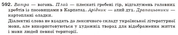 Завдання № 592 - ЛЕКСИКОЛОГІЯ - ГДЗ Українська мова 6 клас О.П. Глазова, Ю.Б. Кузнецов 2006