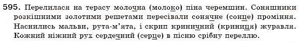 Завдання № 595 - СЛОВОТВІР І ОРФОГРАФІЯ - ГДЗ Українська мова 6 клас О.П. Глазова, Ю.Б. Кузнецов 2006